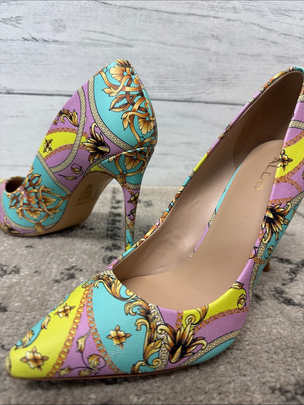 NWOT ALDO Stessy Multi Colored Stiletto Heels - Picture 10 of 10